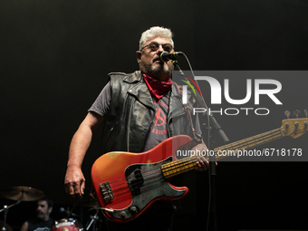 Tim of Portuguese band Xutos e Pontapes, in concert at the super bock arena, on May 14, 2021, Porto, Portugal. (