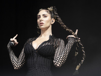 The singer Mala Rodriguez during her performance in the concert offered at El Matadero, in Madrid, within the framework of the events held b...