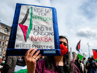 Thousands of Dutch and Palestinians people gathered in the center of Amsterdam to condemn the Israeli attacks and the forced evictions of Pa...