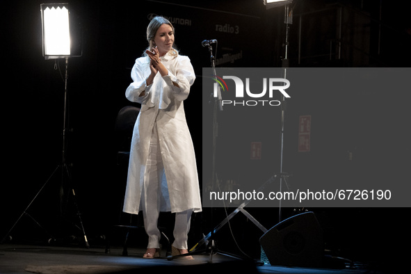 Spanish singer Rocio Marquez  performs on stage at Inverfest Festival at Teatro Circo Price on May 16, 2021 in Madrid, Spain. 