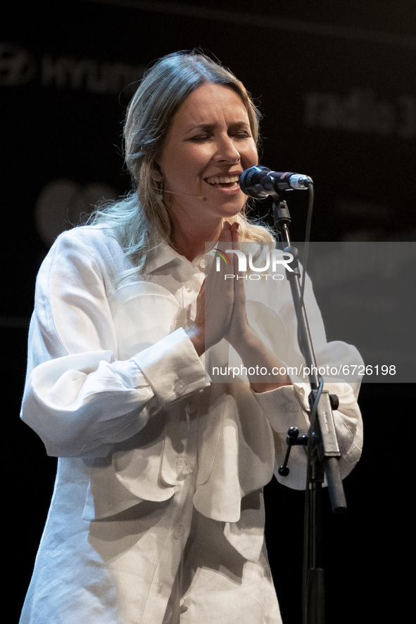 Spanish singer Rocio Marquez  performs on stage at Inverfest Festival at Teatro Circo Price on May 16, 2021 in Madrid, Spain. 