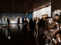 Visitors at the Calouste Gulbenkian Museum celebrates the International Museum Day with the main exposition with a free entry, in Lisbon, Po...
