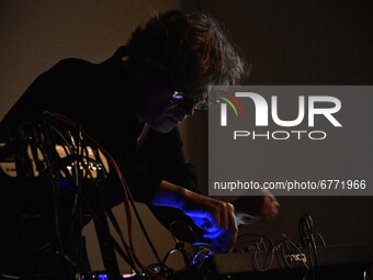 Pedro - PMDS performs a set of ambient electronic music during the concert organized by the foundation Nariz Entupido. Lisbon, 30 May 2021....