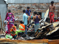 A devastating fire raced through Saat Tola slum in Dhaka's Mohakhali within six months of a previous incident. Firefighters of 18 units tame...
