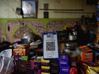 Paytm digital barcode scanner can be seen in Kolkata, India, 11 June, 2021. Paytm, Infosys and MakeMyTrip are among companies seeking approv...