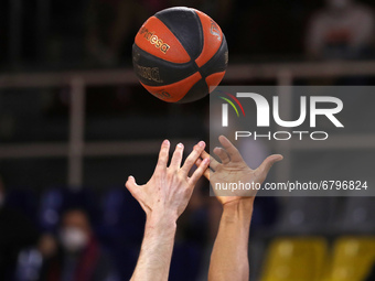 Match between FC Barcelona and Lenovo Tenerife, corresponding to the 3rd match of semifinal the play off of the Liga Endesa, played at the P...