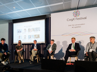 Opening of CogX 2021 in London, Britain, 14 June 2021. CogX 2021 takes place as an online conference. The conference is 'A Global Leadership...