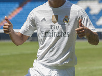 Danilo during his official presentation as a new Real Madrid player at Estadio Santiago Bernabeu on July 9, 2015 in Madrid, Spain. (