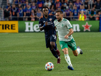 Colorado’s Nicolas Benezet moves the ball upfield during a MLS soccer match between FC Cincinnati and the Colorado Rapids that ended in a 2-...