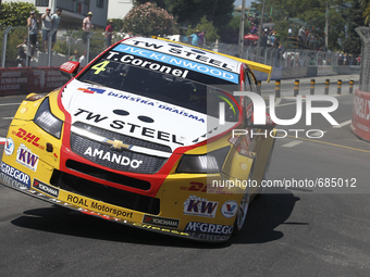 Tom Coronel (NED) in Chevrolet RML Cruze TC1 of ROAL Motorsport during the FIA WTCC 2015 - Qualifying, at Vila Real in Portugal, on July 11,...