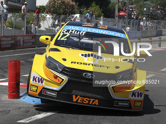 Rob Huff (GBR) in LADA Vesta of LADA Sport Rosneft during the FIA WTCC 2015 - Qualifying, at Vila Real in Portugal, on July 11, 2015. (