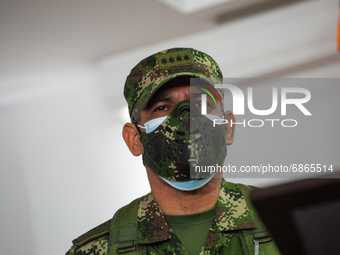 Majo General Eduardo Zapateiro as Colombia's high branch military and police generals, Major General of Police, Jorge Luis Vargas, Colombia'...