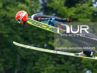 Markus Eisenbichler (GER) during the Large Hill Competition of FIS Ski Jumping Summer Grand Prix In Wisla, Poland, on July 17, 2021. (