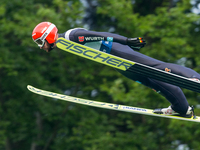 Markus Eisenbichler (GER) during the Large Hill Competition of FIS Ski Jumping Summer Grand Prix In Wisla, Poland, on July 17, 2021. (