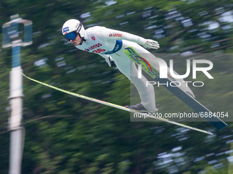 Klemens Muranka (POL) during the Large Hill Competition of FIS Ski Jumping Summer Grand Prix In Wisla, Poland, on July 17, 2021. (