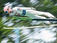 Jan Hoerl (AUT) during the Large Hill Competition of FIS Ski Jumping Summer Grand Prix In Wisla, Poland, on July 17, 2021. (