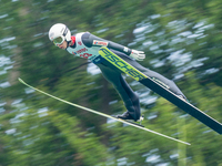 Aleksander Zniszczol (POL) during the Large Hill Competition of FIS Ski Jumping Summer Grand Prix In Wisla, Poland, on July 17, 2021. (