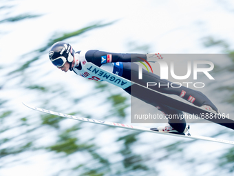 Markus Schiffner (AUT) during the Large Hill Competition of FIS Ski Jumping Summer Grand Prix In Wisla, Poland, on July 17, 2021. (