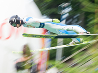Artti Aigro (EST) during the Large Hill Competition of FIS Ski Jumping Summer Grand Prix In Wisla, Poland, on July 17, 2021. (