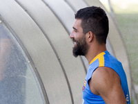 Barcelona, Catalonia, Spain. July 13. Barcelona's Arda Turan during the first training session of season 2015-16. (