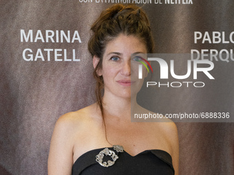 Marina Gatell during the photocall of the film DOS in Madrid, Spain, on July 19, 2021.  (