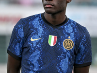 Lucien Agoume' of FC Internazionale looks on during the Pre-Season Friendly match between Lugano and FC Internazionale at Cornaredo Stadium...