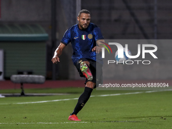 Danilo D'Ambrosio of FC Internazionale in action during the Pre-Season Friendly match between Lugano and FC Internazionale at Cornaredo Stad...