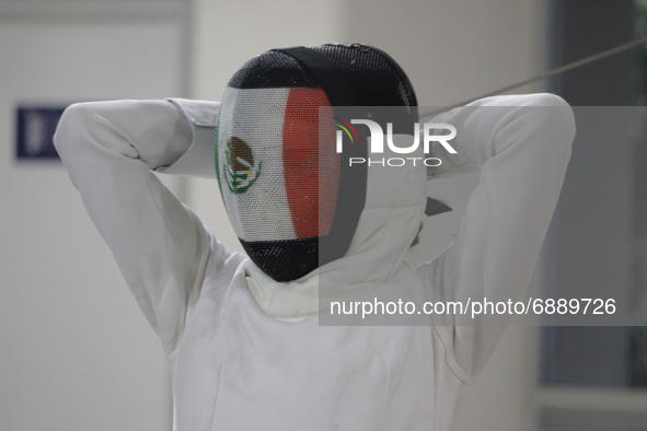 Mariana Arceo, mexican fencer and athlete, during her final training sessions at the Benito Juarez Gymnasium in Mexico City, ahead of her up...