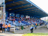   The main stand at the East Of England Showground starting to fill up as crowds are allowed back in to events during the SGB Premiership ma...