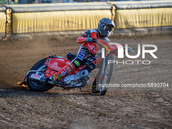  The Peterborough Crendon Panthers mascot Max Perry does a few laps during the SGB Premiership match between Peterborough and Belle Vue Aces...