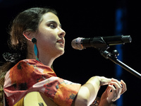 Mexican singer Silvana Estrada in performance at Jazz Palacio Real 2021 in Madrid, Spain, on July 20, 2021 (