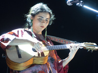 Mexican singer Silvana Estrada in performance at Jazz Palacio Real 2021 in Madrid, Spain, on July 20, 2021 (