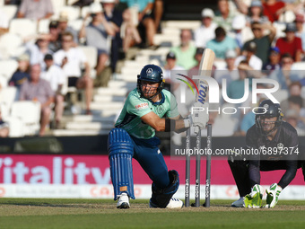 Colin Ingram of Oval Invincibles during The Hundred between Oval Invincible Men and Manchester Originals Men at Kia Oval Stadium, in London,...