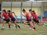 The As Roma women's team begins its pre-season training camp at Monte Terminillo in Rieti, Italy, on July 24, 2021. From 17.00 Mister Alessa...