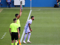 Debut of Memphis Depay during the friendly match between FC Barcelona and Girona FC, played at the Johan Cruyff Stadium on 24th July 2021, i...