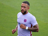 Memphis Depay during the friendly match between FC Barcelona and Girona FC, played at the Johan Cruyff Stadium on 24th July 2021, in Barcelo...