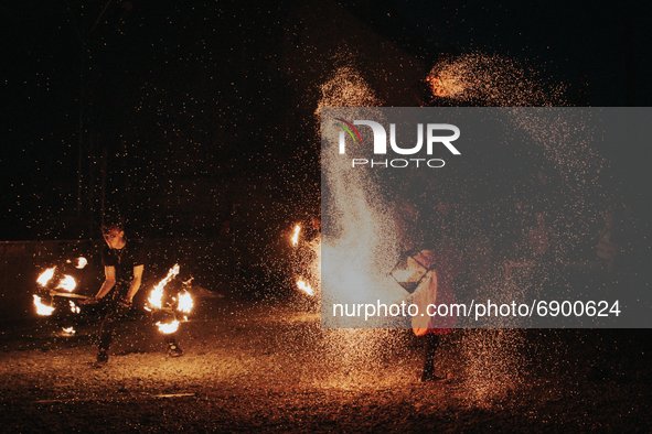 A fireshow is being performed during the Hybrid rock-metal festival Lauder Fest on 24 and 25 July 2021,  in Wroclaw, Poland. The stars of th...