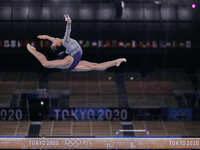 Urara Ashikawa of Japan during women's qualification for the Artistic  Gymnastics final at the Olympics at Ariake Gymnastics Centre, Tokyo,...
