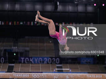 Pranati Nayak of India during women's qualification for the Artistic  Gymnastics final at the Olympics at Ariake Gymnastics Centre, Tokyo, J...