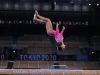 Pranati Nayak of India during women's qualification for the Artistic  Gymnastics final at the Olympics at Ariake Gymnastics Centre, Tokyo, J...