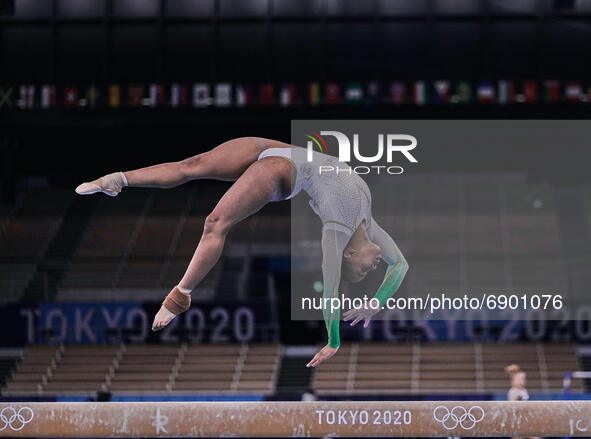 Caitlin Rooskrantz of South Africa during women's qualification for the Artistic  Gymnastics final at the Olympics at Ariake Gymnastics Cent...