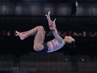 Amelie Morgan of Great Britain during women's qualification for the Artistic  Gymnastics final at the Olympics at Ariake Gymnastics Centre,...