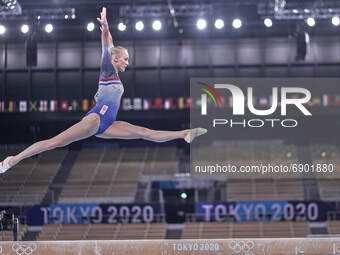 Lieke Wevers of Netherlands during women's qualification for the Artistic  Gymnastics final at the Olympics at Ariake Gymnastics Centre, Tok...