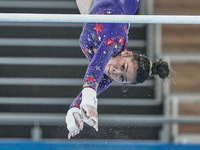 Jordan Chiles of United States of America during women's qualification for the Artistic  Gymnastics final at the Olympics at Ariake Gymnasti...