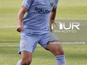 Nico Gonzalez of Barcelona in action during the pre-season friendly match between FC Barcelona and Girona FC at Estadi Johan Cruyff on July...