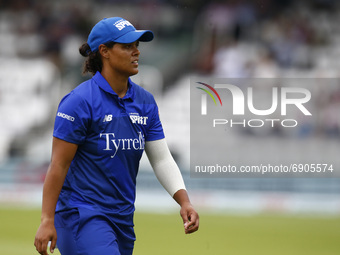 Chloe Tryon of London Spirit Women during The Hundred between London Spirit Women and Oval Invincible Women at Lord's Stadium , London, UK o...