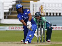 L-R Chloe Tryon of London Spirit Women and Sarah Bryce of Oval Invincibles Women during The Hundred between London Spirit Women and Oval Inv...
