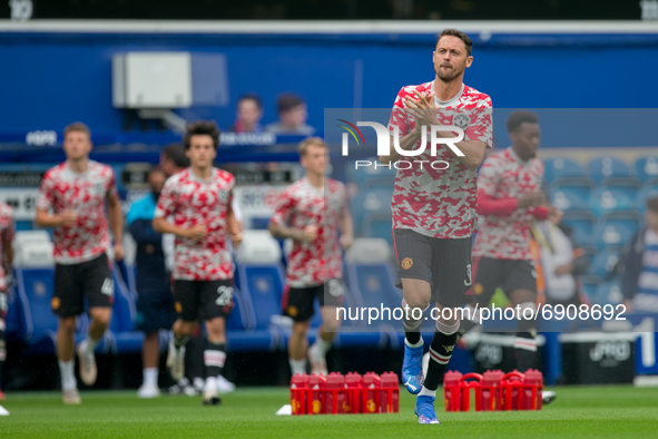  Eric Bailly of Manchester United warms up during the Pre-season Friendly match between Queens Park Rangers and Manchester United at the Ki...
