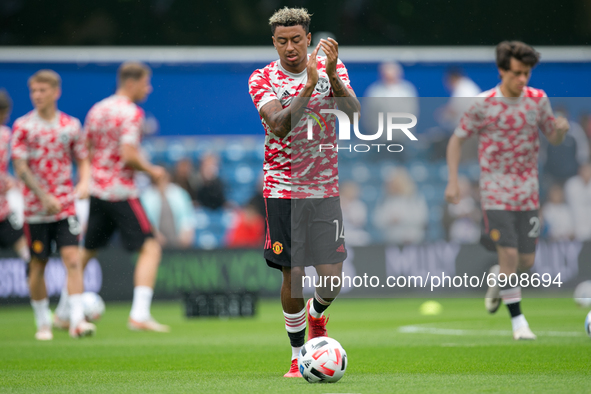   Jesse Lingard of Manchester United looks on during the Pre-season Friendly match between Queens Park Rangers and Manchester United at the...