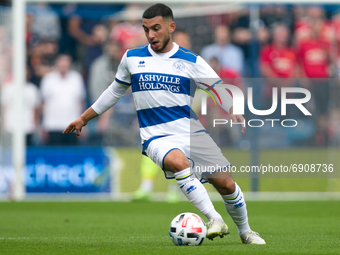   Ilias Chair of Queens Park Rangers controls the ball during the Pre-season Friendly match between Queens Park Rangers and Manchester Unite...